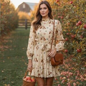 Rhode Ella Mini Dress is Safari print